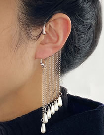 Fashion 5531402 Geometric Pearl Tassel Earrings