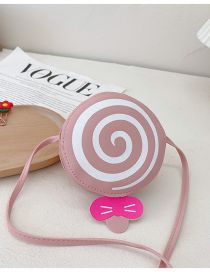 Fashion Pink Cartoon Lollipop Press Messenger Bag
