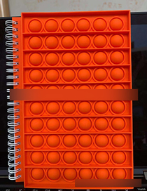 Fashion Orange #2 Silicone Press Bubble Notebook