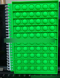 Fashion Green #4 Silicone Press Bubble Notebook