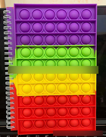 Fashion Rainbow #8 Silicone Press Bubble Notebook