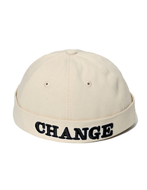 Fashion Beige Cotton Letter Embroidered Landlord Hat