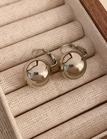 Fashion Silver Color Metal Ball Earrings
