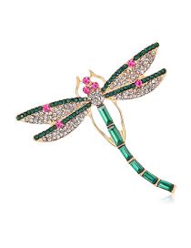 Fashion Color Alloy Geometric Dragonfly Brooch