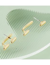 Fashion Gold Color Metal Geometric Stud Earrings