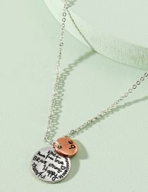 Fashion Silver Alloy Alphabet Medal Necklace