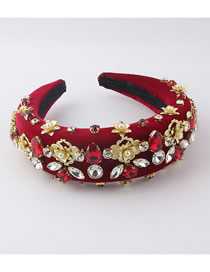 Fashion Red Alloy Diamond Headband