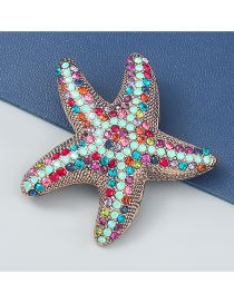 Fashion Starfish Alloy Diamond Cartoon Starfish Brooch