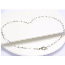 Fashion White Gold Color Stainless Steel Geometric Chain Necklace