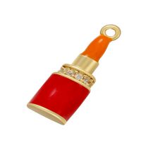 Fashion Red Body Copper Drip Lipstick Shaped Diy Accessories