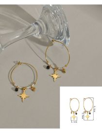 Fashion Olbe266 Stainless Steel Geometric Starburst Earrings