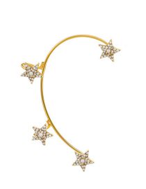 Fashion 40 Gold Color J Right Side Alloy Diamond Butterfly Ear Cuff
