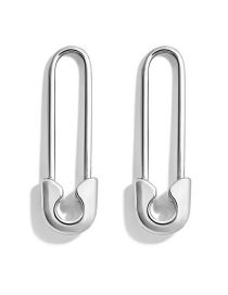 Fashion Silver Color Metal Drip Pin Stud Earrings