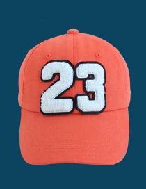 Fashion Orange Cotton Embroidered Baseball Cap