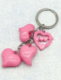 Fashion Pink Acrylic Picky Keychain