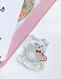 Fashion Colorful Line Bear Acrylic Cartoon Bear Retractable Mobile Phone Airbag Holder