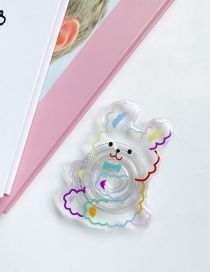 Fashion Colorful Line Rabbit Acrylic Cartoon Bear Retractable Mobile Phone Airbag Holder