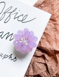 Fashion Succulent Flowers - Purple Three-dimensional Flower Mobile Phone Airbag Bracket
