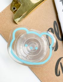 Fashion Blue Line Bear Head Acrylic Transparent Bear Cell Phone Airbag Holder