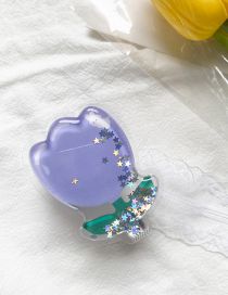 Fashion Purple Acrylic Tulip Cell Phone Airbag Holder