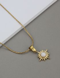Fashion White Necklace Titanium Eight-pointed Star Necklace