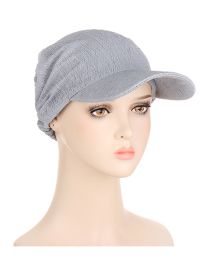 Fashion Light Grey Polyester Wide Brim Sun Hat