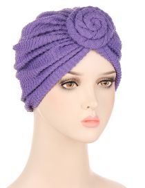 Fashion Purple Polyester Pleated Toe Cap