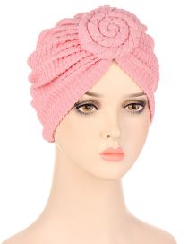 Fashion Pink Polyester Pleated Toe Cap
