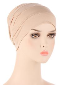 Fashion Beige Four-bar Milk Silk Brushed Headgear