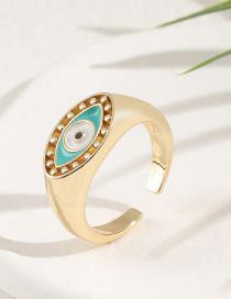 Fashion Gold Copper Gold Plated Eye Open Ring