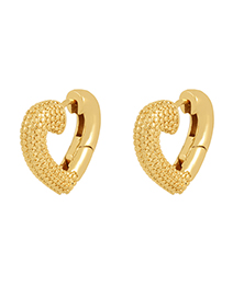Fashion Gold Copper Heart Earrings
