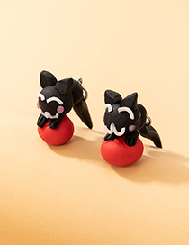 Fashion 10# Soft Pottery Cat Stud Earrings