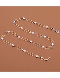 Fashion Irregular Pearl Geometric Pearl Irregular Chain Halter Glasses Chain