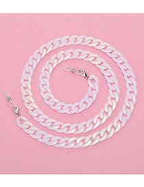 Fashion White Acrylic Colored Chain Glasses Chain