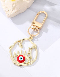 Fashion Irregular Dripping Red Eye Alloy Hollow Oil Drop Eye Keychain