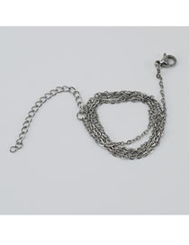 Fashion Steel Color 04×45c+5m Titanium O-chain Necklace