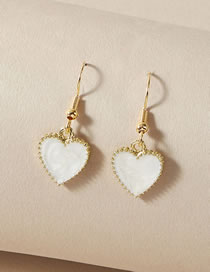 Fashion 17# Geometric Heart Stud Earrings