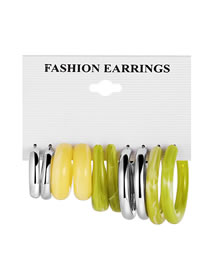 Fashion 2# Acetate Geometric C-hoop Earrings
