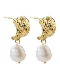 Fashion Single Bead Shaped Pearl Stud Earrings