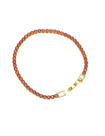 Fashion Red Brass Diamond Claw Chain Geometric Bracelet