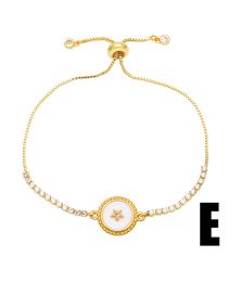 Fashion E Bronze Zirconium Star Medal Bracelet Bracelet