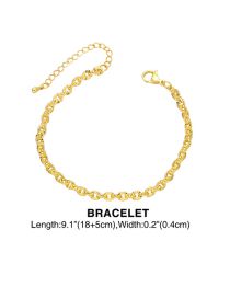 Fashion Bracelet Solid Copper Geometric Chain Bracelet