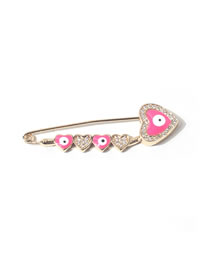 Fashion 4# Alloy Diamond-encrusted Love Eye Pin Waist Artifact
