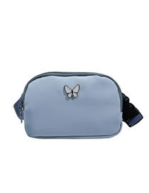 Fashion Blue Nylon Butterfly Logo Large Capacity Crossbody Bag