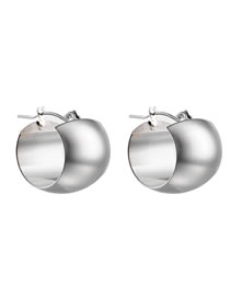 Fashion Steel Color Titanium Ball Stud Earrings