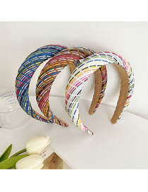 Fashion R169 Color 1 Random Fabric Geometric Straw Headband