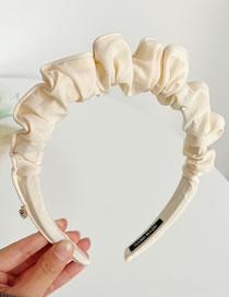 Fashion Beige Solid Color Curled Pleated Headband