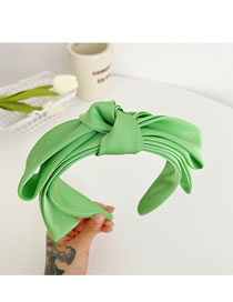 Fashion Green Fabric Double Layer Ribbon Bow Headband