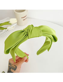 Fashion Yellow-green Fabric Double Layer Ribbon Bow Headband