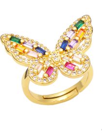 Fashion A Bronze Zirconium Butterfly Ring